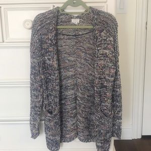 Multi-colored knit cardigan!